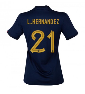 Lacne Ženy Futbalové dres Francúzsko Lucas Hernandez #21 MS 2022 Krátky Rukáv - Domáci